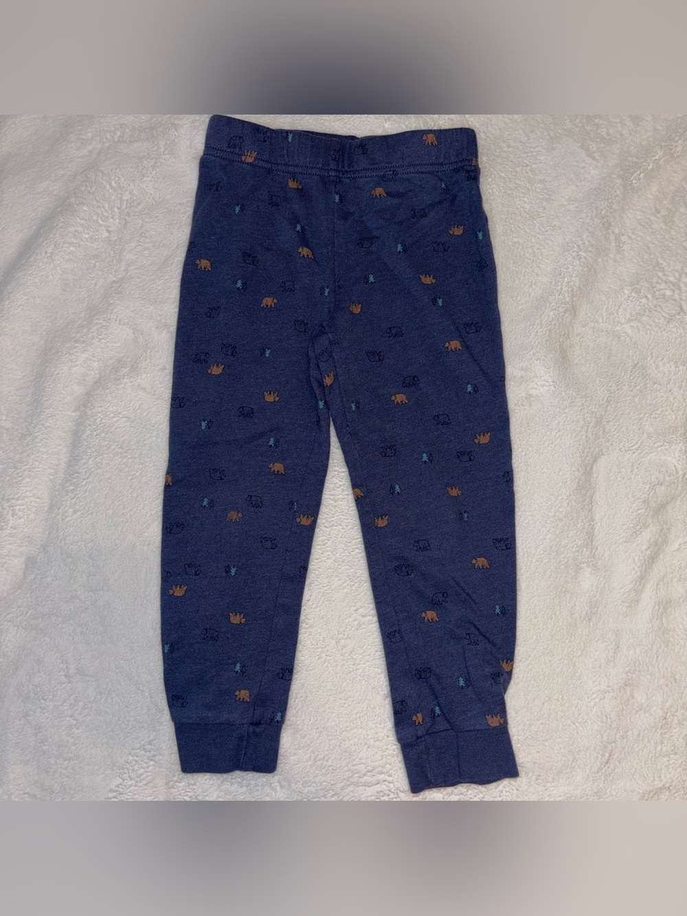 Carter's Navy Jogger Pants with Animal & Crown Print